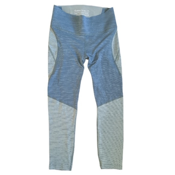 Outdoor Voices TechSweat 3/4 Two-Tone Leggings Slate/Provincial Blue Size S - Picture 1 of 8